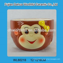Ceramic bowl in smiling monkey shape